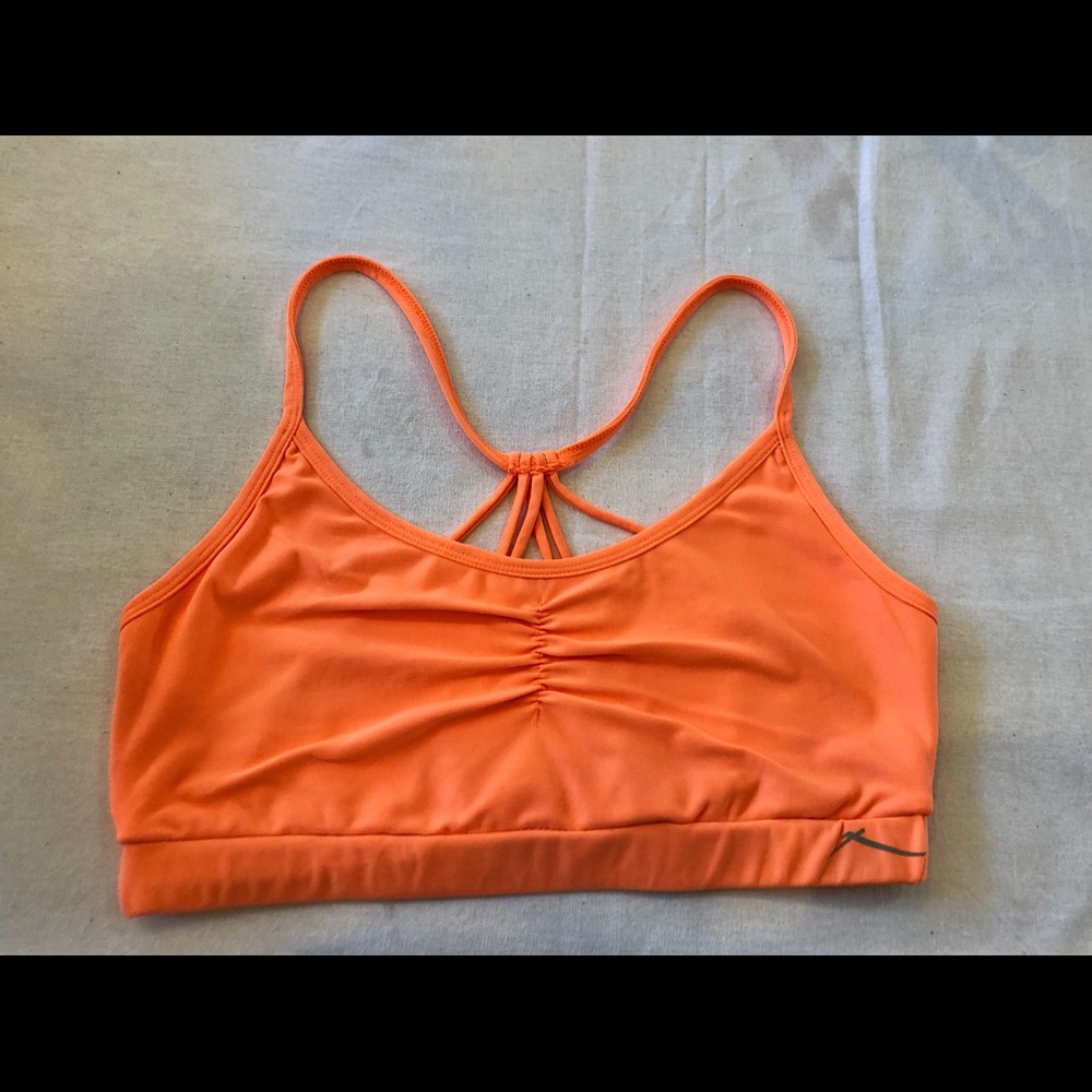 X by Gottex sz L EUC. Bright orange sports bra